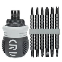 Thumbnail for BattleGear™ 12-in-1 Stubby Ratchet Screwdriver Set - Compact Field Repair Tool