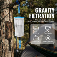 Thumbnail for AquaTrek™ Carbon Fiber Water Filter Straw - Portable Survival Purifier Set