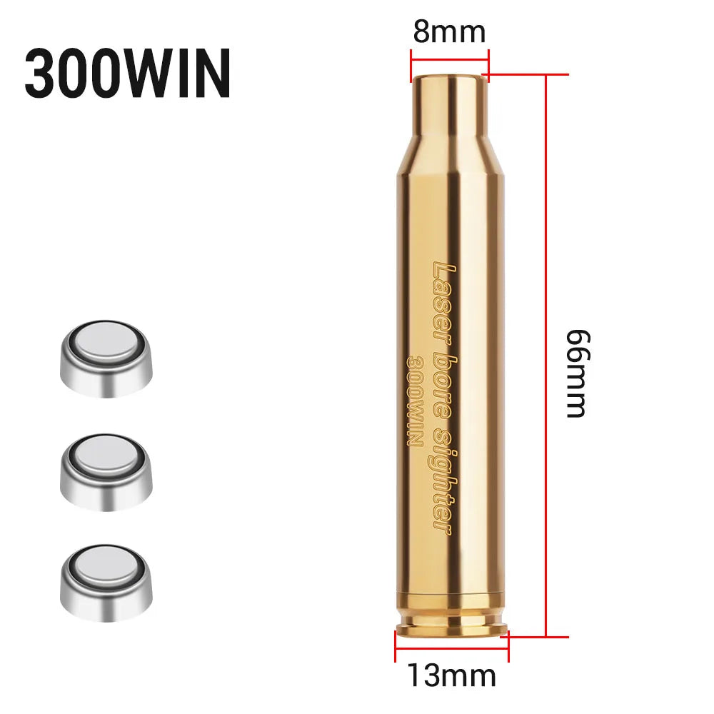 Red Dot Laser Brass Boresighter – Multi-Caliber Precision Zero Tool