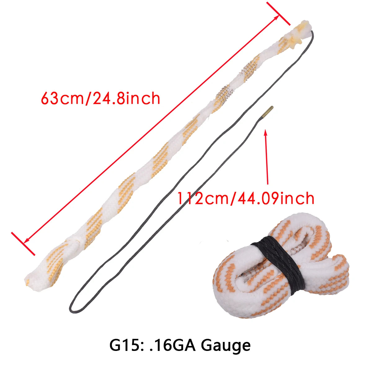 BattleGear™ – Tactical Gun Bore Rope Brush Cleaner - Multi-Caliber Rifle Barrel Cleaning