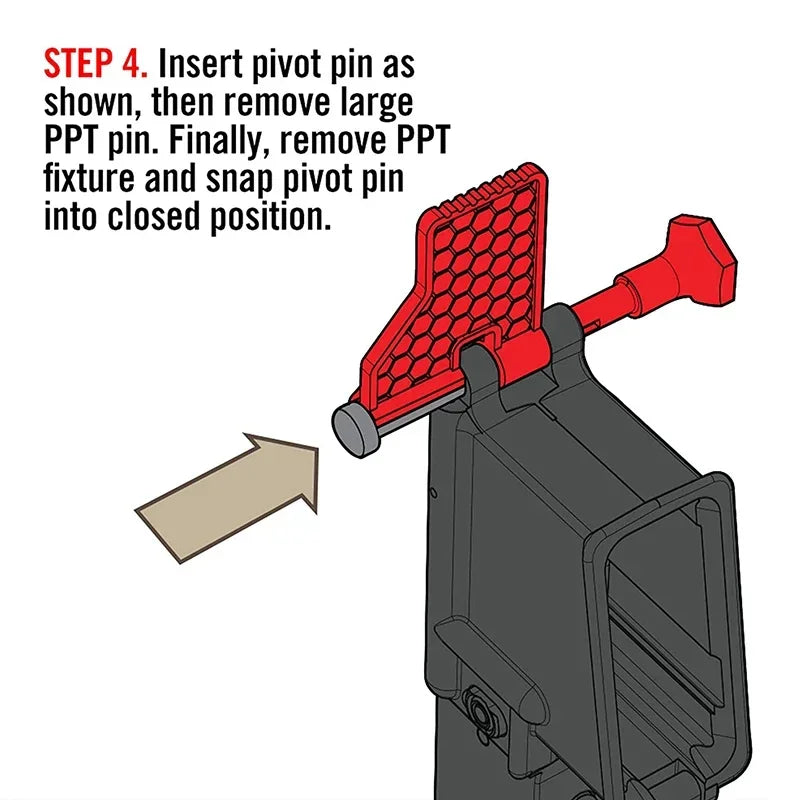 BattleGear AR-15 pivot pin final installation step diagram
