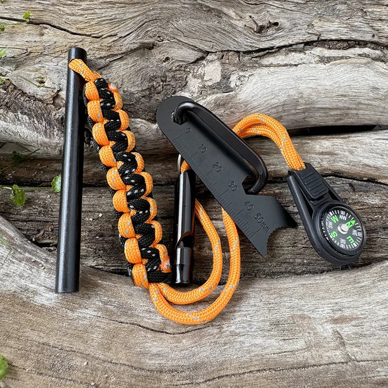 BattleGear™ Survival Fire Starter Kit - Ferro Rod with Compass, Whistle & Striker