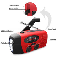 Thumbnail for FieldLux™ - Solar Hand Crank Emergency Radio - USB Charger & LED Light