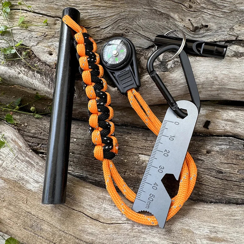 BattleGear™ Survival Fire Starter Kit - Ferro Rod with Compass, Whistle & Striker