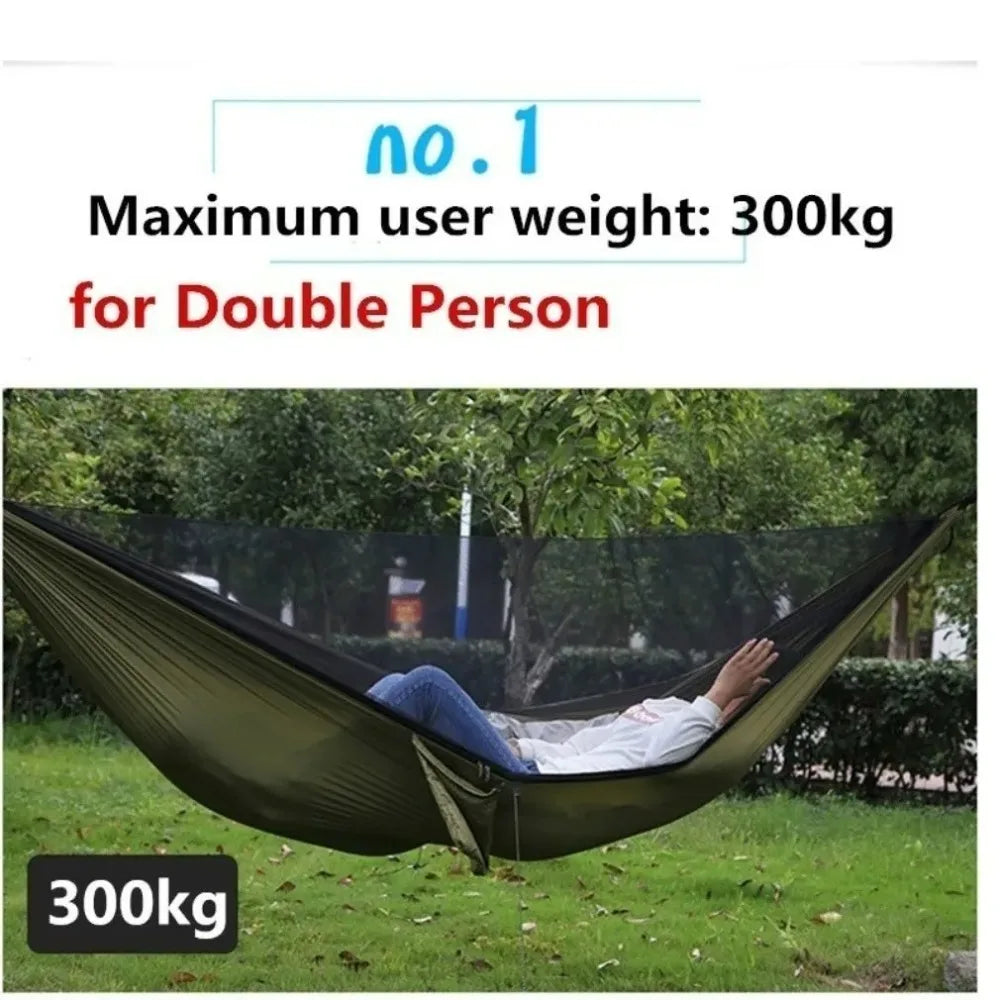 Mosquito Net Camping Hammock – Parachute Nylon Hammock with Insect Protection