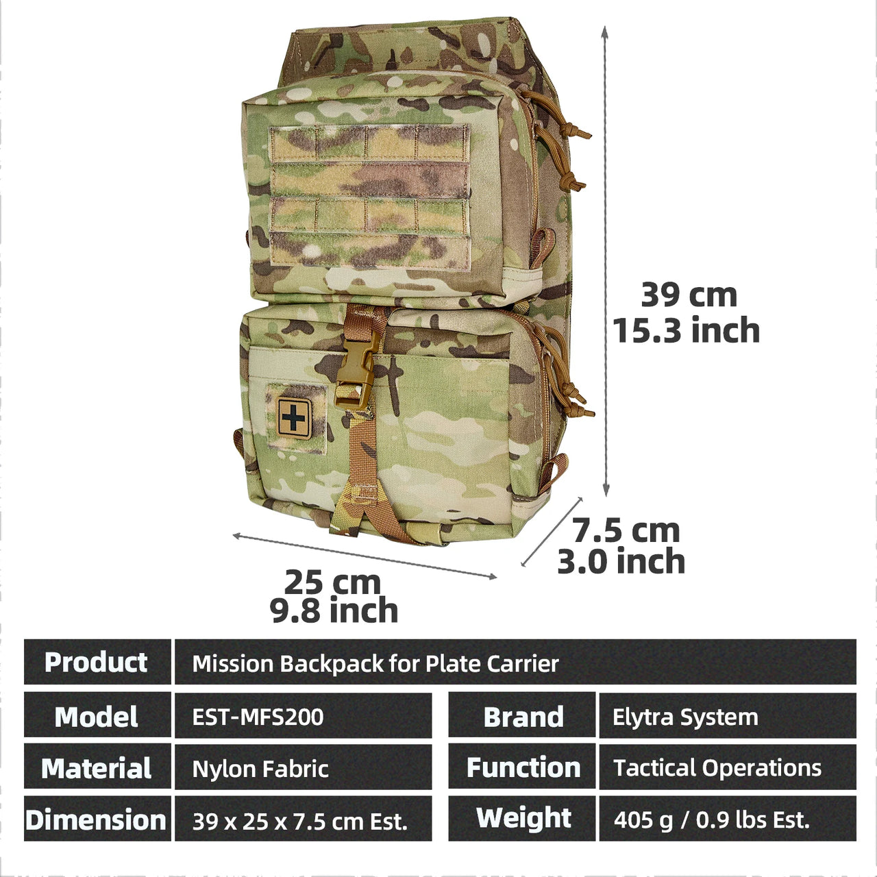 BackFlex™ Quick-Release Molle Plate Carrier Backpack