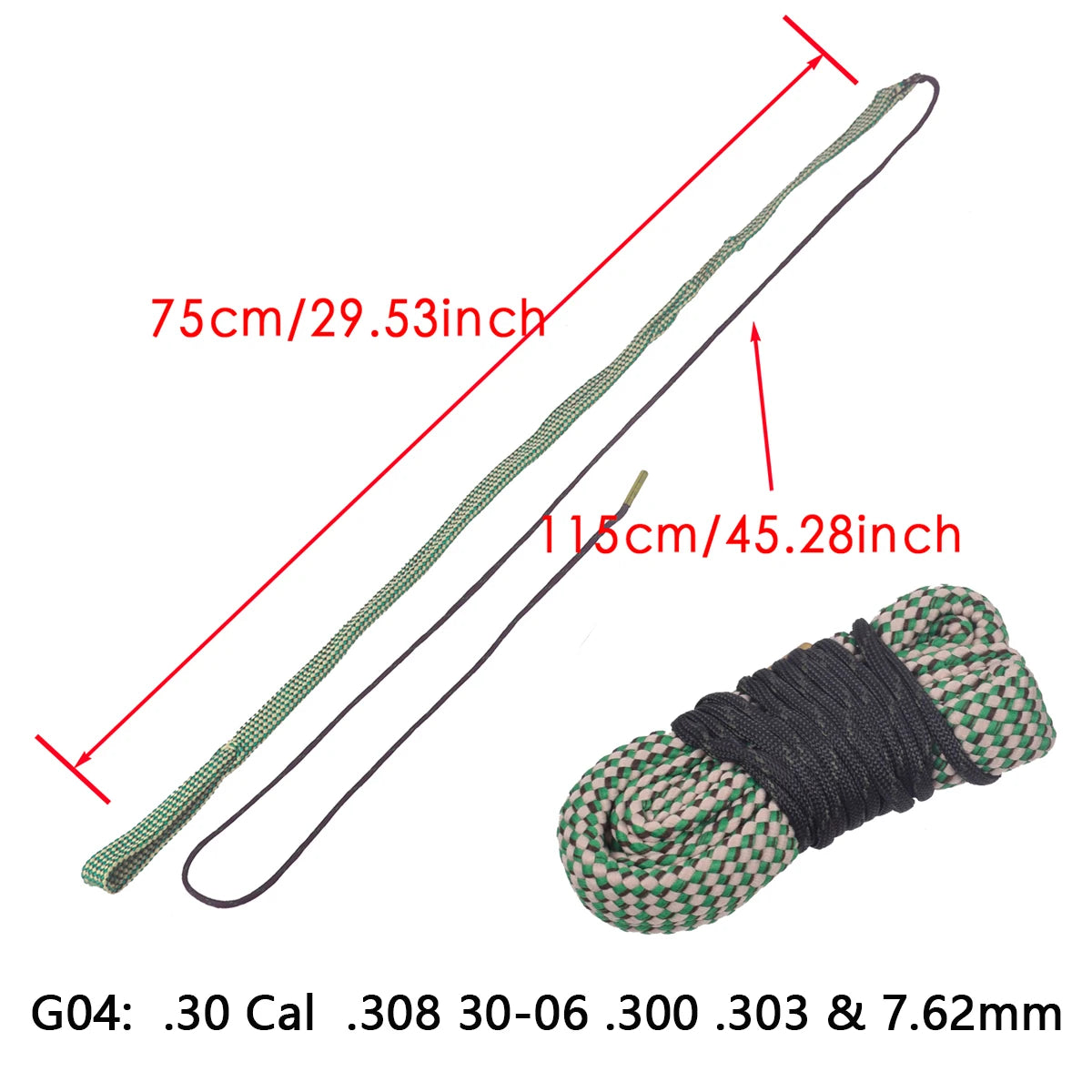 BattleGear™ – Tactical Gun Bore Rope Brush Cleaner - Multi-Caliber Rifle Barrel Cleaning