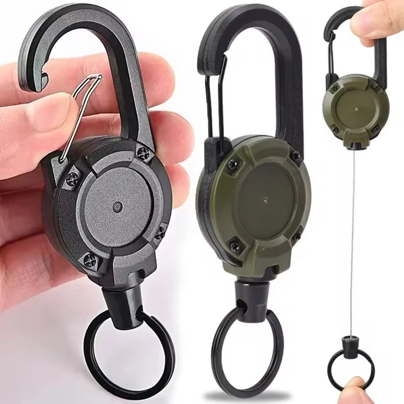 Ranger™ Retractable Key Reel - Heavy Duty Carabiner Badge Holder with Steel Wire
