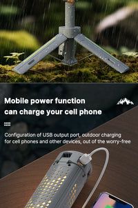 Thumbnail for FieldLux™ Telescopic Camp Lantern - 8000mAh Power Bank & Tripod Light