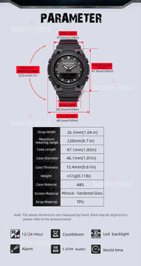Thumbnail for TacTime™ - Fortress Digital Field Watch - 50M Waterproof Outdoor Sports Timer