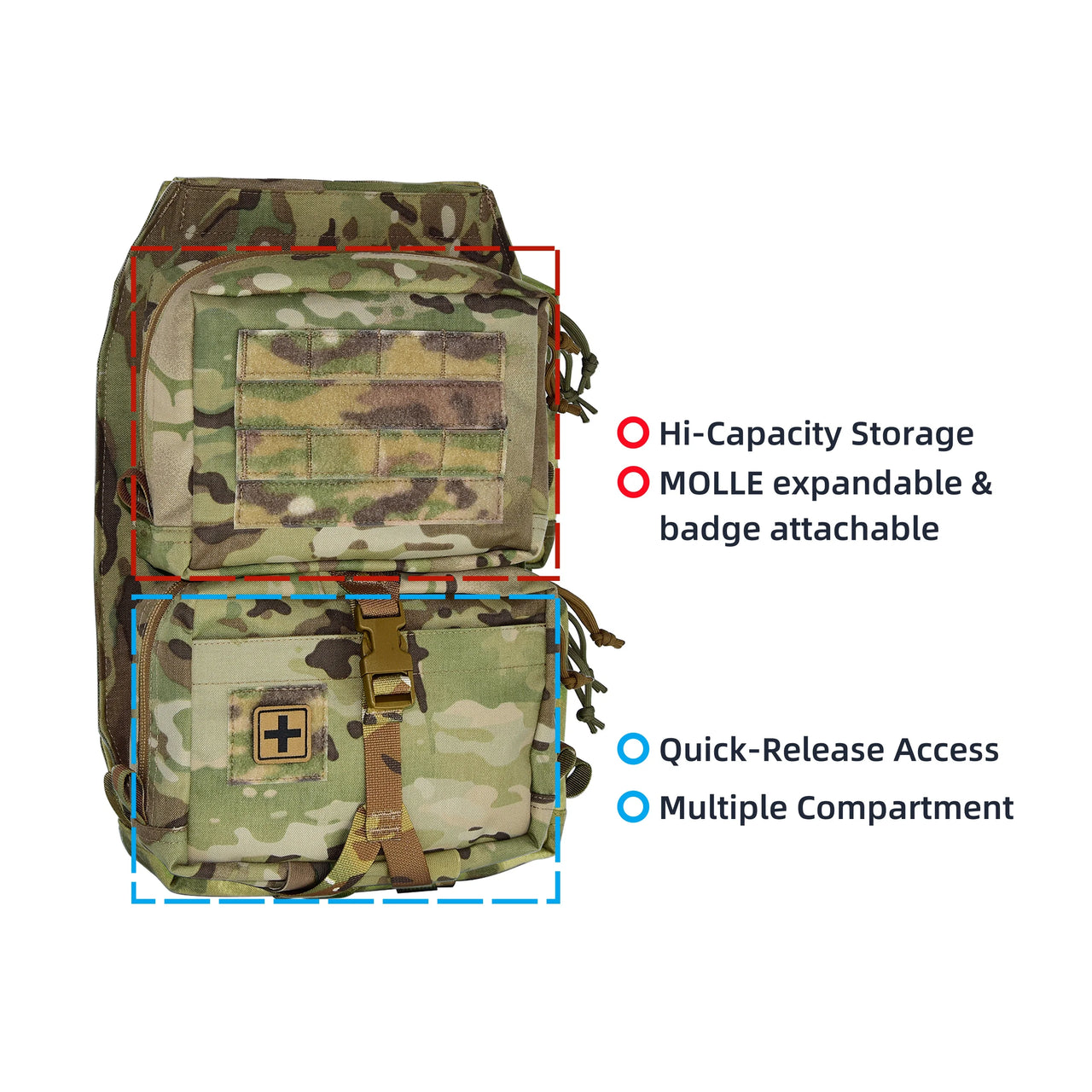 BackFlex™ Quick-Release Molle Plate Carrier Backpack