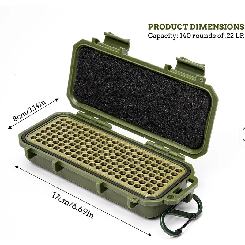 BattleGear™ - 140-Round .22LR Ammo Vault - Impact-Resistant Storage Case