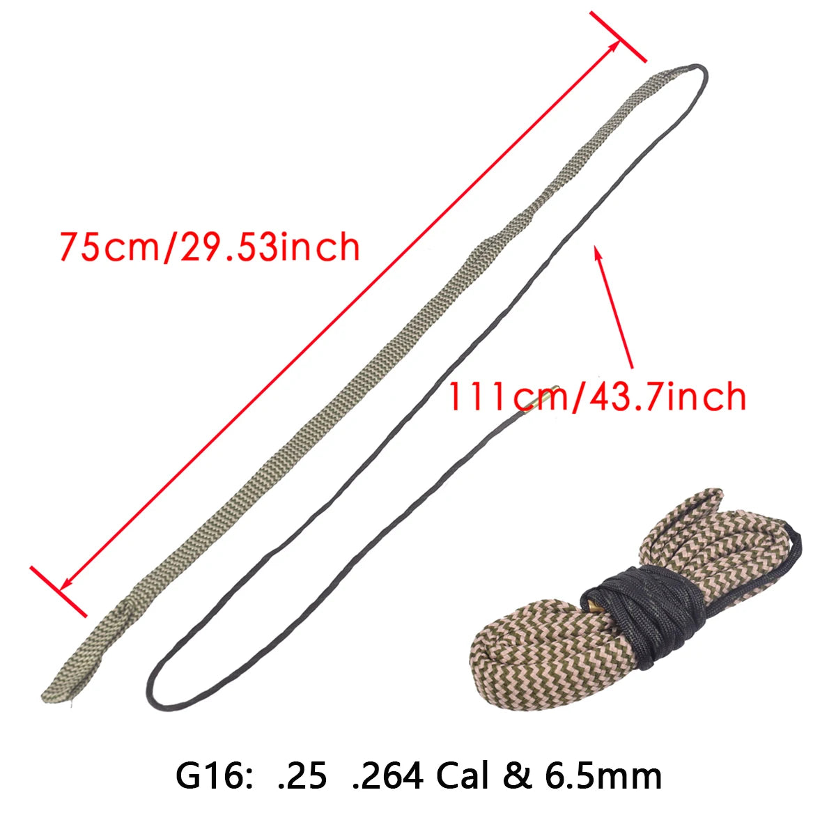 BattleGear™ – Tactical Gun Bore Rope Brush Cleaner - Multi-Caliber Rifle Barrel Cleaning