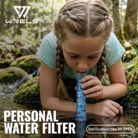 Thumbnail for AquaTrek™ Carbon Fiber Water Filter Straw - Portable Survival Purifier Set