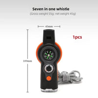 Thumbnail for BreakPoint™ 7-In-1 Survival Whistle - Emergency Multi-Function Safety Whistle for Hiking Camping