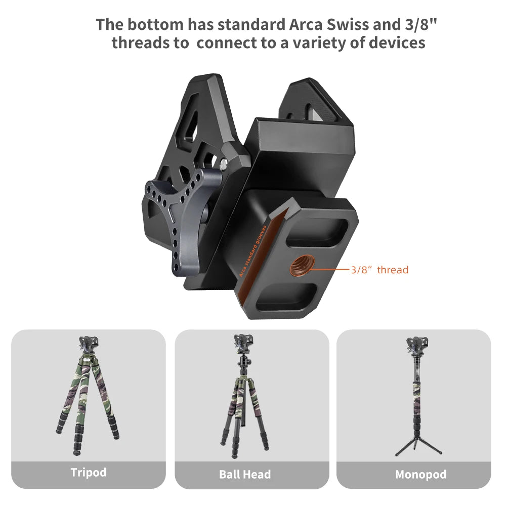 BattleGear™ – Premium Rifle Saddle Clip Adapter – Arca Swiss QR Board for Hunting & Shooting