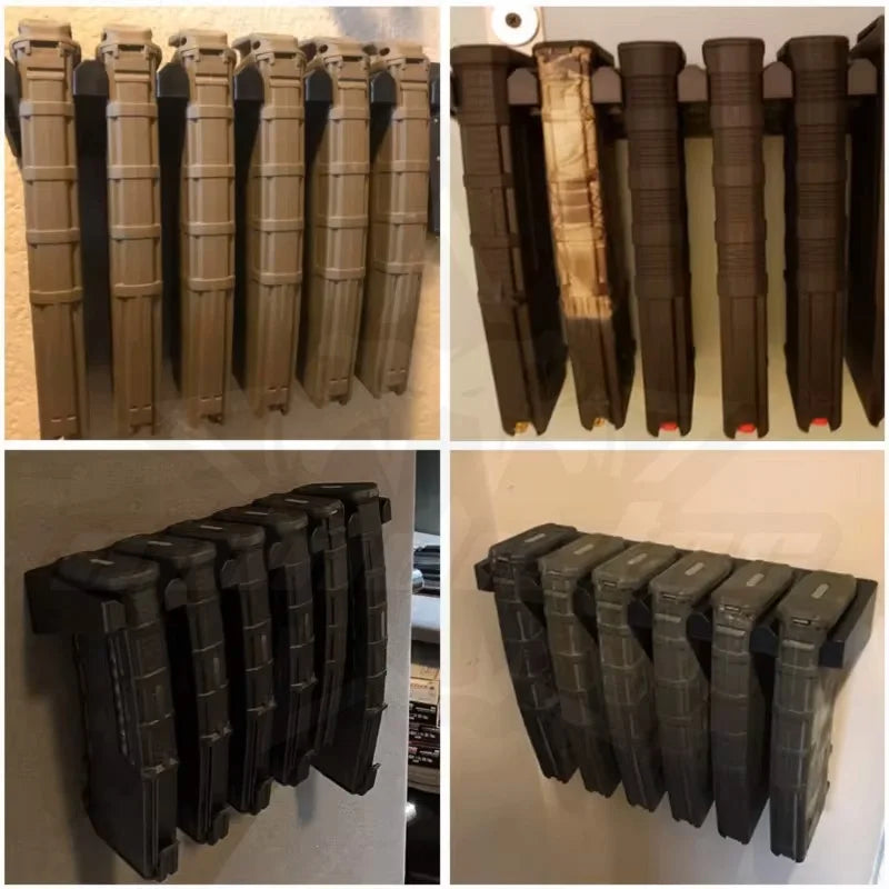 6 Slot Magazine Rack – Wall or Safe Mount Storage System