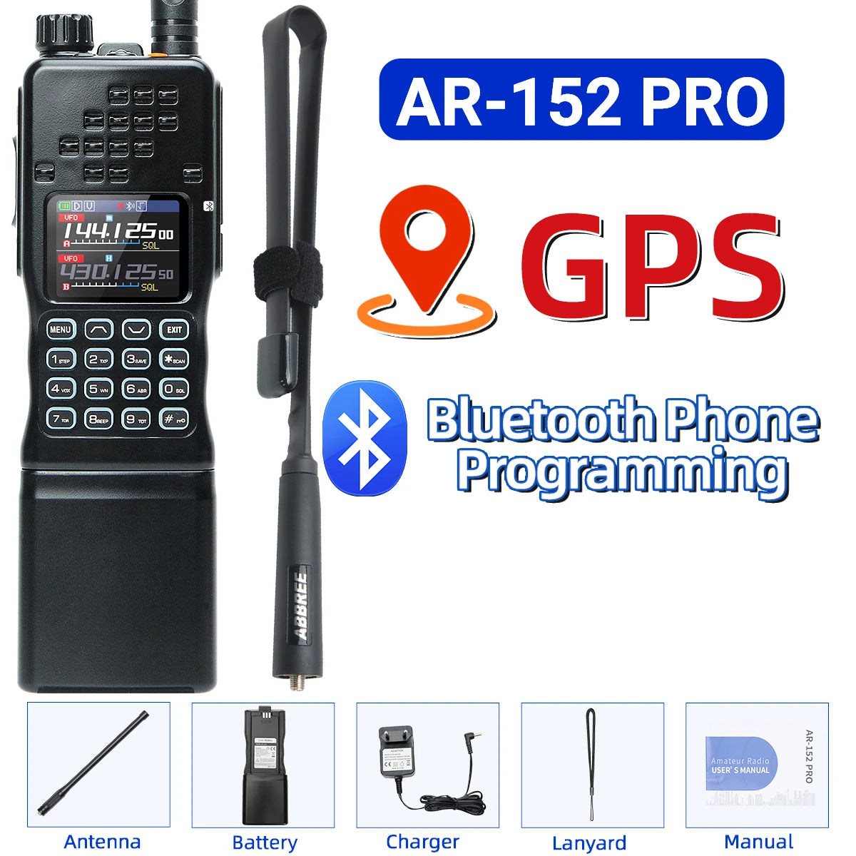 BattleGear™ AR-152 Pro Field Radio - Long-Range GPS Two-Way Transceiver
