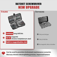 Thumbnail for BattleGear™ 66-in-1 Tactical Ratchet Screwdriver Set - Field Repair Kit with Magnetic T-Handle