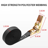 Thumbnail for BattleGear™ - Self-Locking Ratchet Tie-Down Strap - Heavy-Duty Cargo Strap Tightener