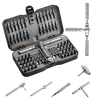 Thumbnail for BattleGear™ 66-in-1 Tactical Ratchet Screwdriver Set - Field Repair Kit with Magnetic T-Handle