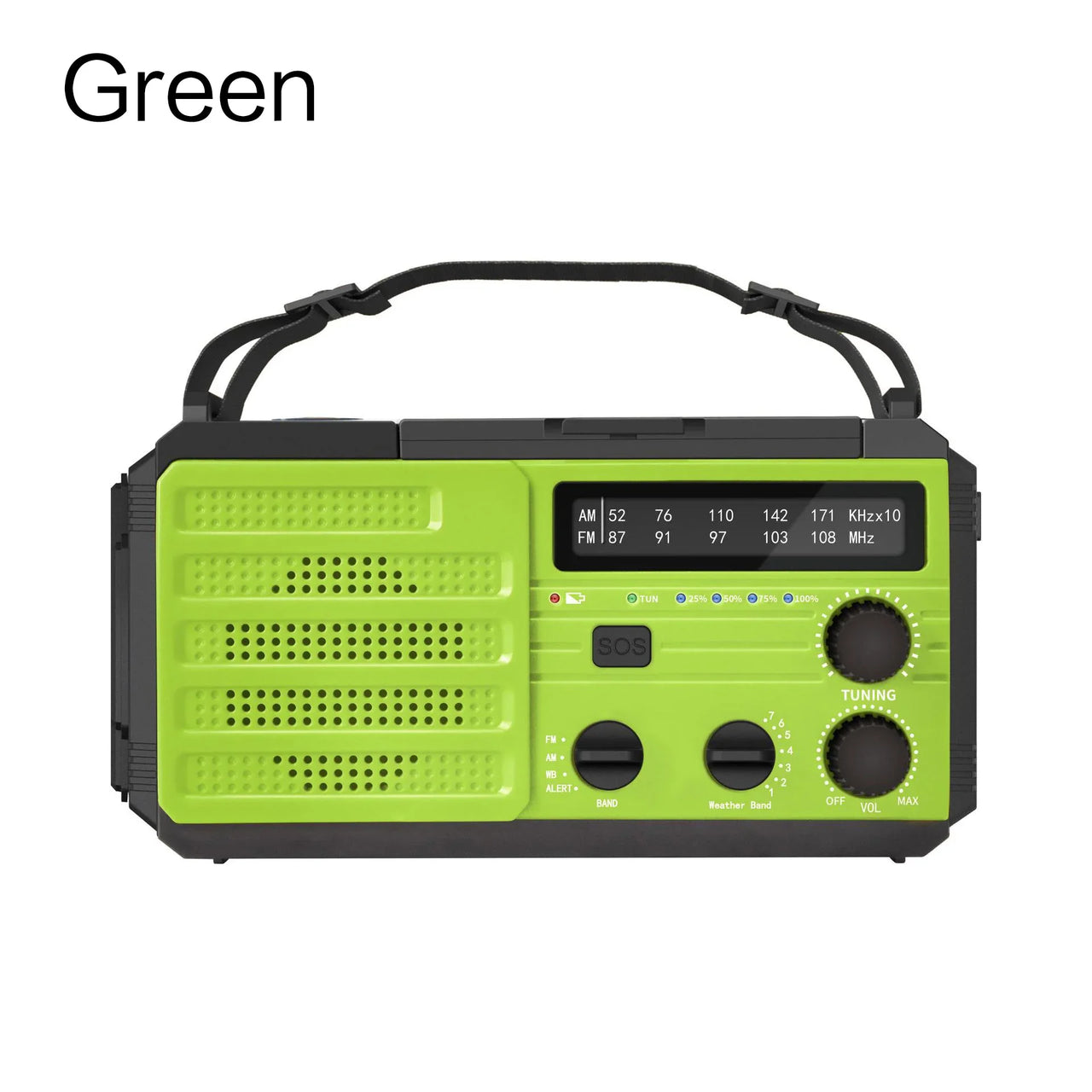 FieldLux™ - Solar Hand Crank Emergency Radio - USB Charger & LED Light
