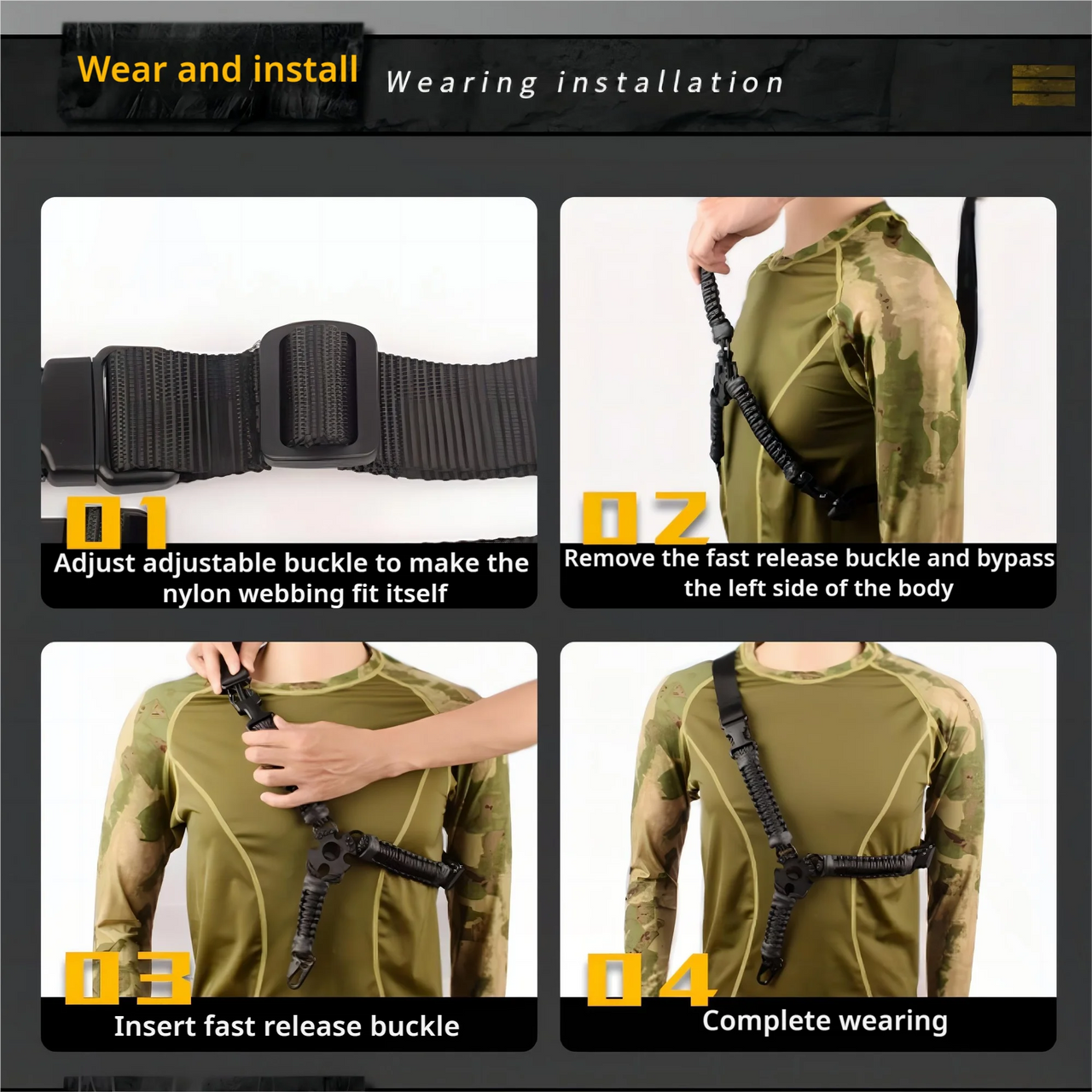 Ranger Tactical Rifle Sling - Single Point Adjustable