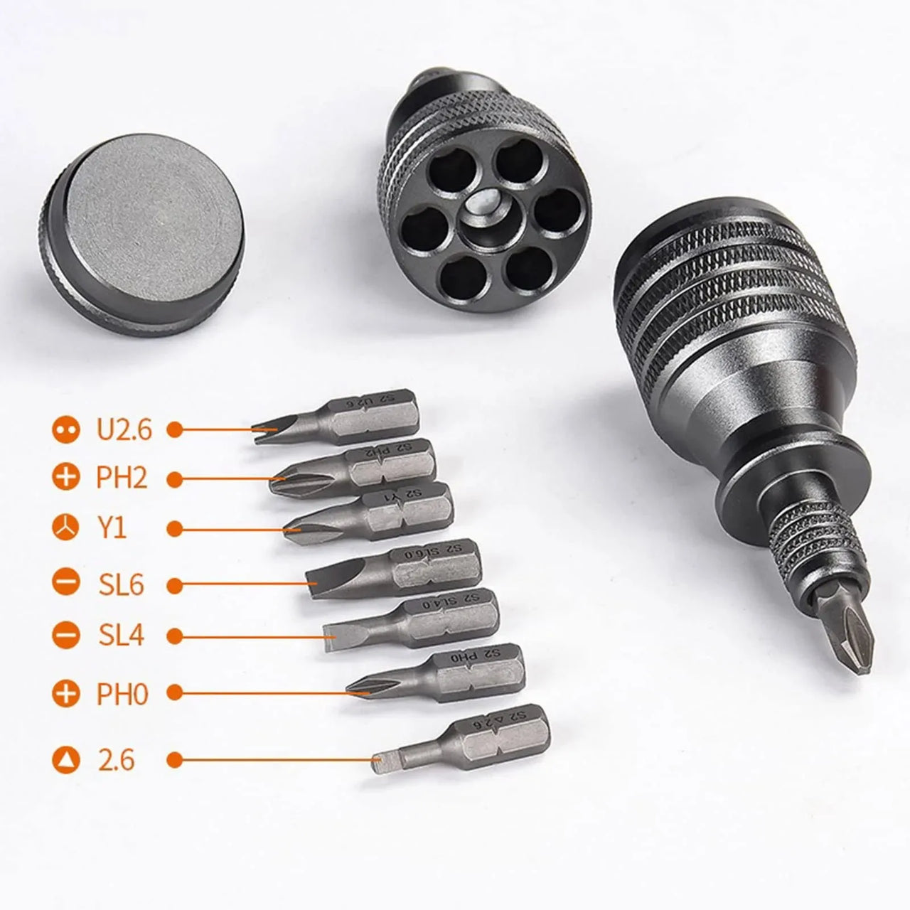 BattleGear™ - 7-in-1 Mini Screwdriver Set - Aluminum EDC Precision Tool