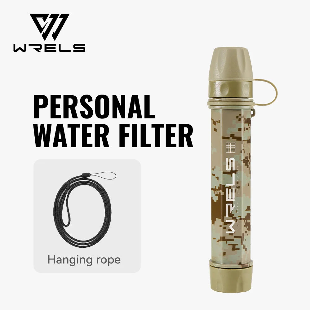 AquaTrek™ Carbon Fiber Water Filter Straw - Portable Survival Purifier Set