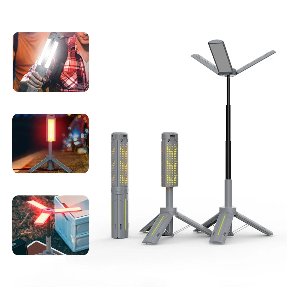 FieldLux™ Telescopic Camp Lantern - 8000mAh Power Bank & Tripod Light