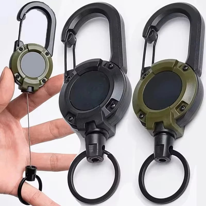 Ranger™ Retractable Key Reel - Heavy Duty Carabiner Badge Holder with Steel Wire