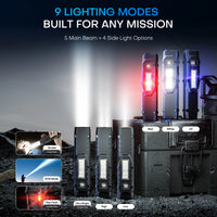Thumbnail for BattleGear™ - Flat EDC Tactical Flashlight - 1500 Lumen Rechargeable Pocket Light