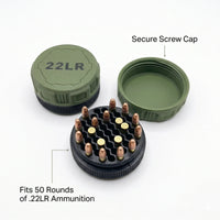 Thumbnail for BattleGear™ Mini .22LR Ammunition Storage Box – Compact Secure Screw-Lid Case