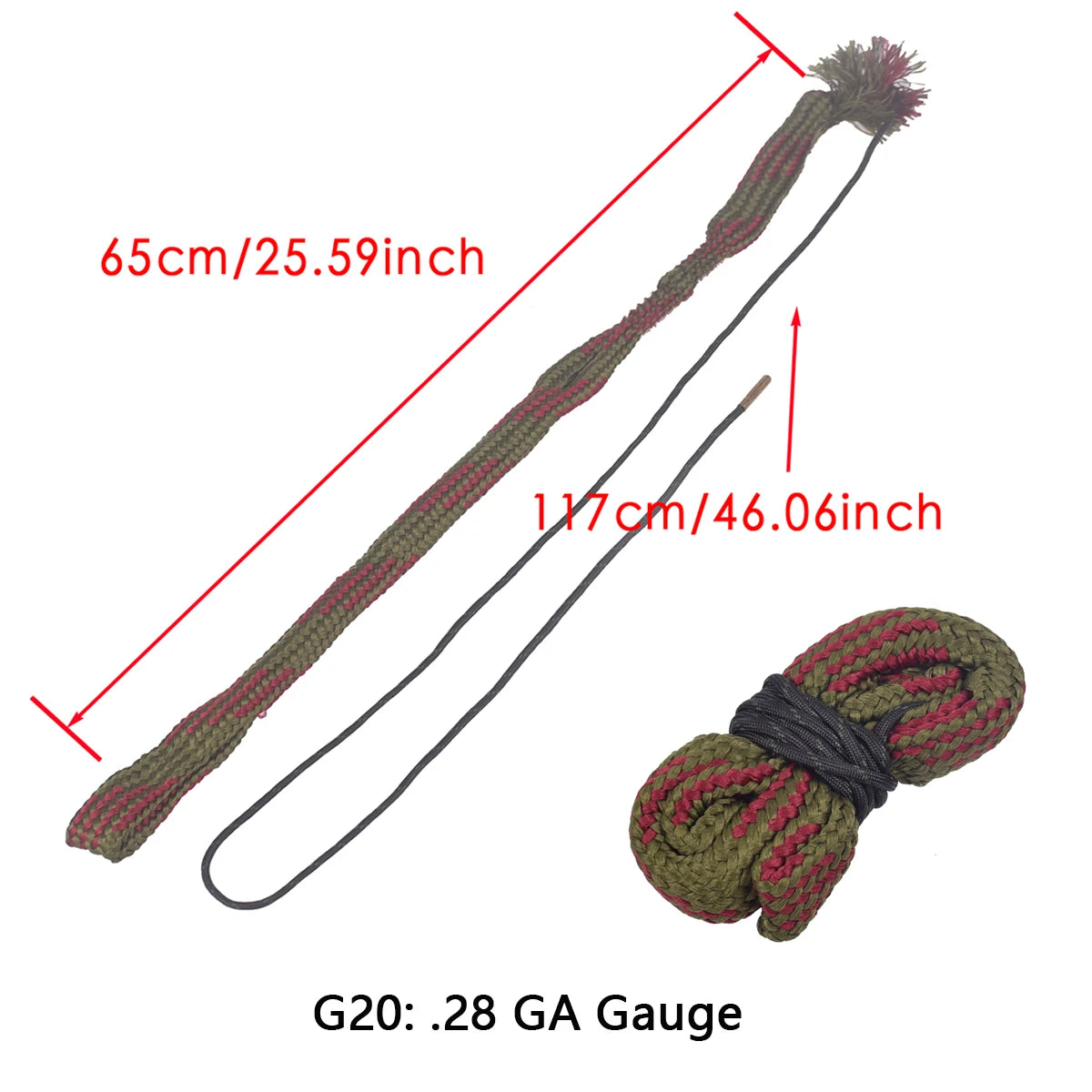 BattleGear™ – Tactical Gun Bore Rope Brush Cleaner - Multi-Caliber Rifle Barrel Cleaning