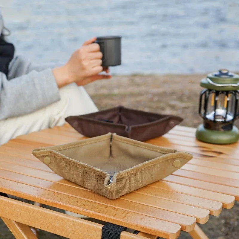 BattleGear™ portable camp organizer tray for camping, travel, vehicle, and EDC gear