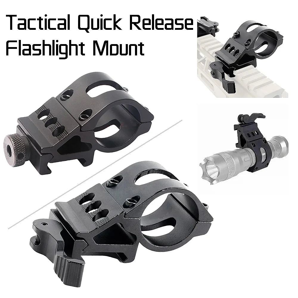 TacSight™ Quick Release Offset Flashlight Mount - 25.4mm Picatinny Rail