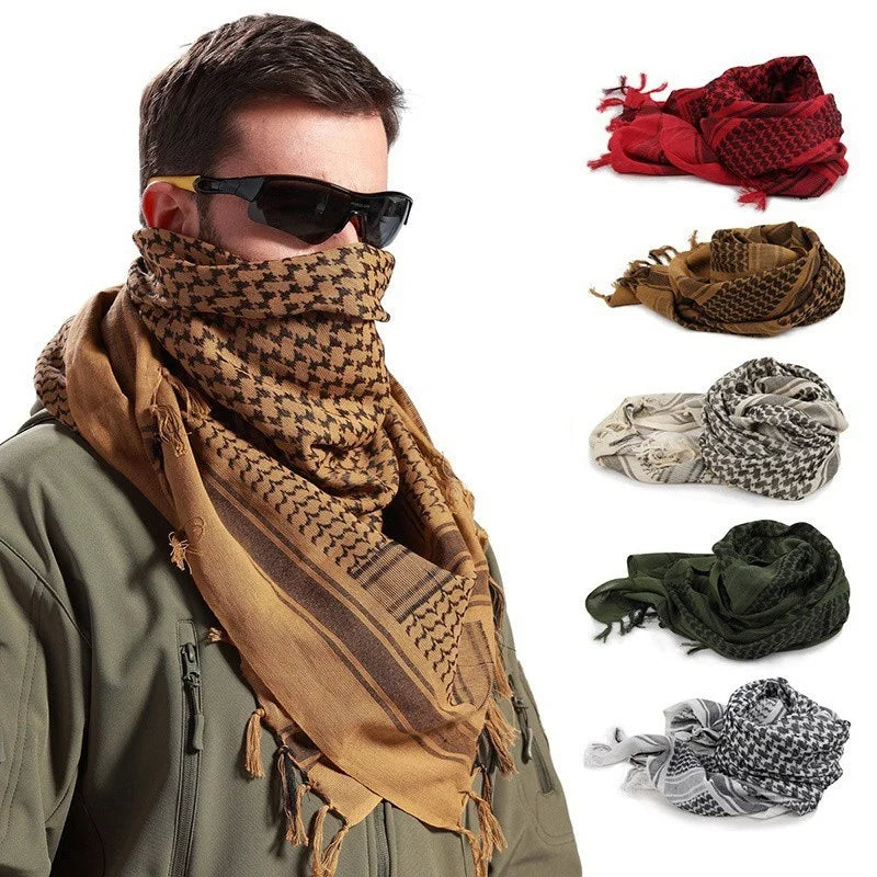 BattleGear™ Tactical Plaid Shemagh Scarf - Lightweight Breathable Army Scarf for Men & Women