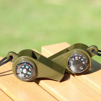 Thumbnail for FieldLux™ 3-in-1 Emergency Survival Whistle — Compass, Thermometer & Loud Safety Signal