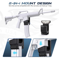 Thumbnail for TacGear AR-15 wall mount rifle rack with spare magazine holder