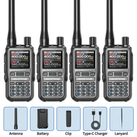 Thumbnail for TacticalCom™ Pro-5R Mini Ham Radio - 4-Pack Bluetooth Walkie Talkies