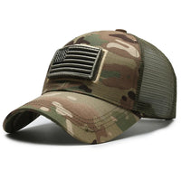 Thumbnail for American Flag Adjustable Camouflage Hat