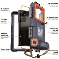 Thumbnail for AquaShield™ Tactical Diving Phone Case - 15m Waterproof Protective Housing with Lanyard
