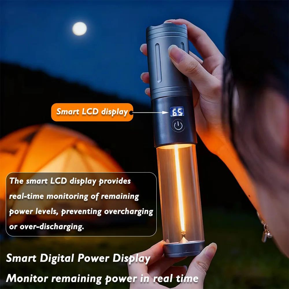 FieldLux™ Telescopic Camp Lantern - 8000mAh Power Bank & Tripod Light