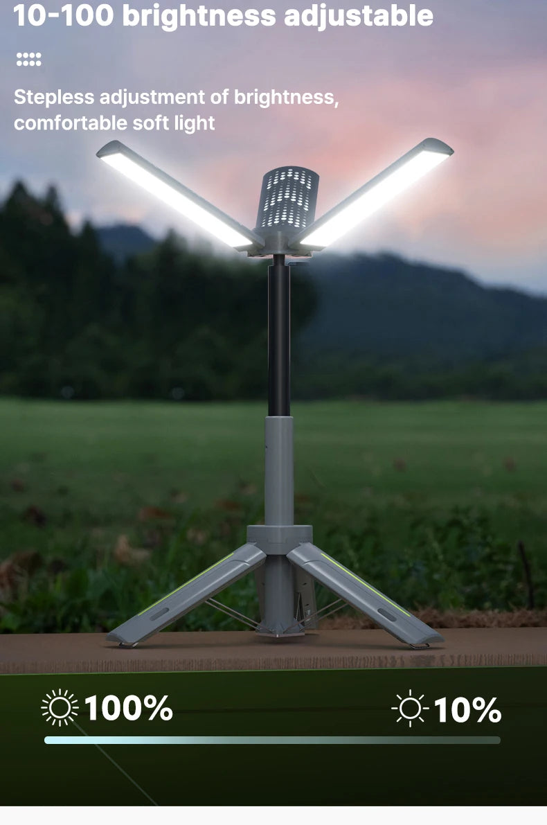 FieldLux™ Telescopic Camp Lantern - 8000mAh Power Bank & Tripod Light