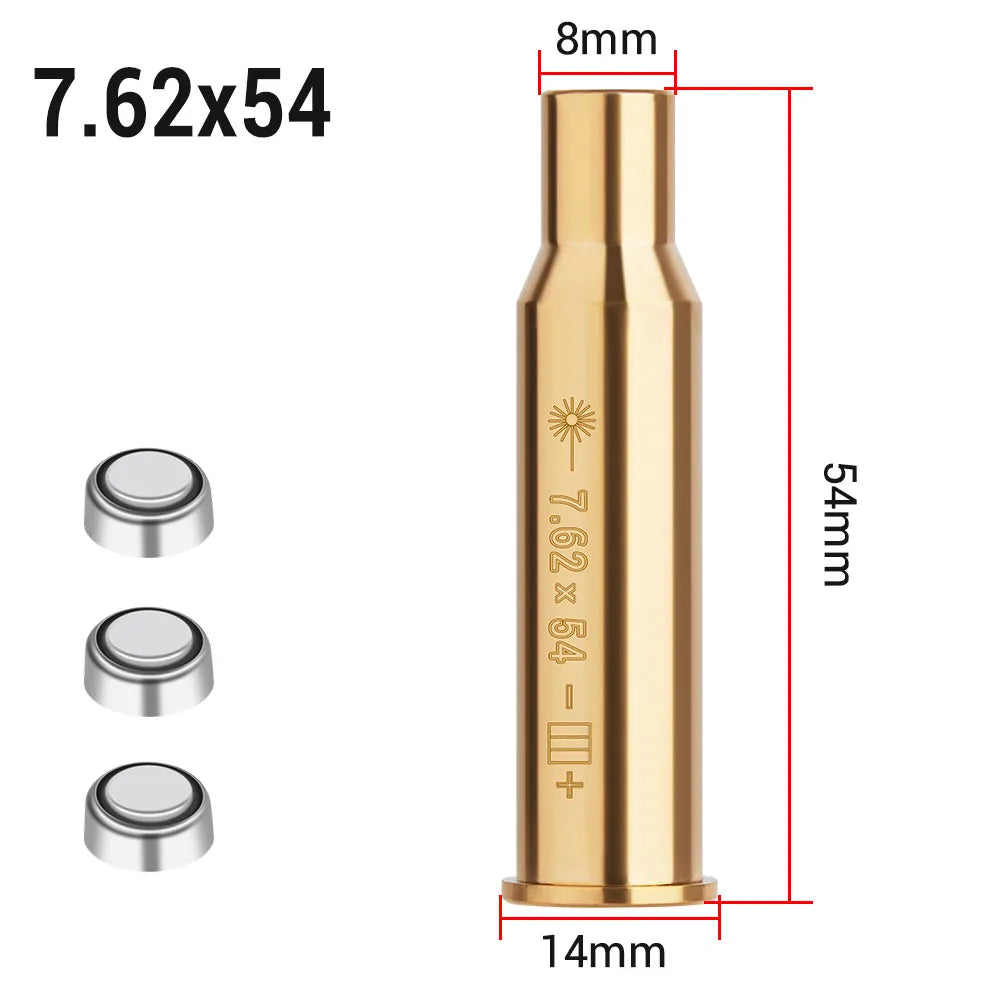 Red Dot Laser Brass Boresighter – Multi-Caliber Precision Zero Tool