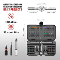 Thumbnail for BattleGear™ 66-in-1 Tactical Ratchet Screwdriver Set - Field Repair Kit with Magnetic T-Handle