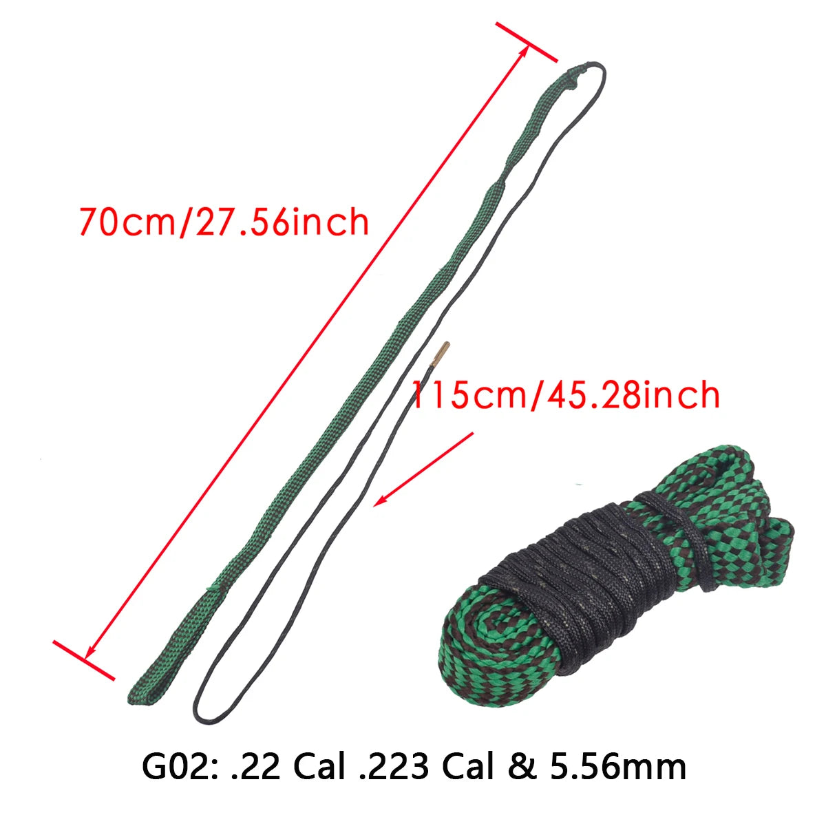 BattleGear™ – Tactical Gun Bore Rope Brush Cleaner - Multi-Caliber Rifle Barrel Cleaning