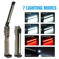 Thumbnail for FieldLux™ 10W COB LED Work Light - Rechargeable Tactical Flashlight with Magnetic Base