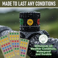 Thumbnail for TacSight™ - Rifle Scope Turret Range Markers - Waterproof Color-Coded Labels