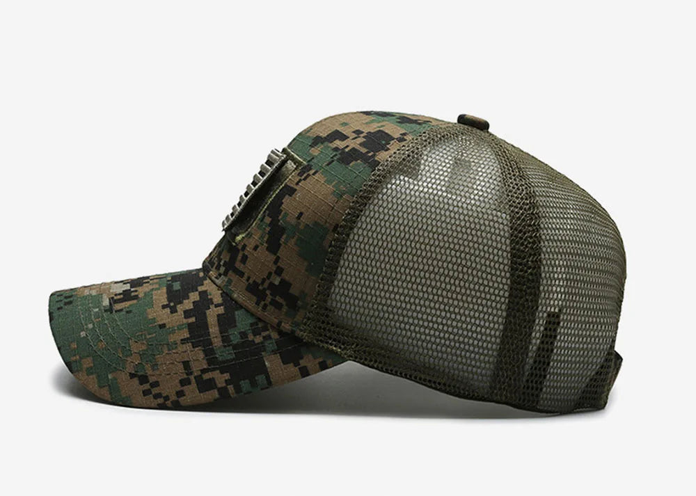 American Flag Adjustable Camouflage Hat